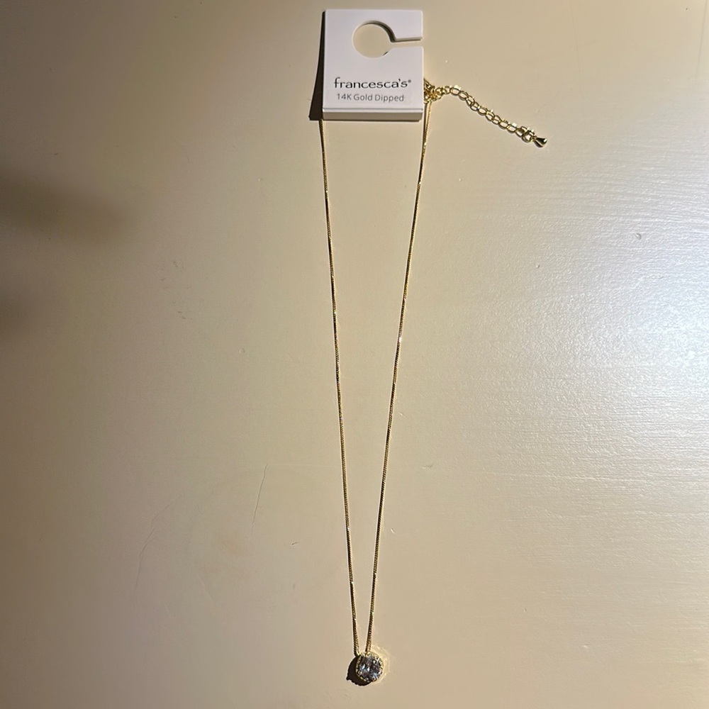Francesca’s 14K Gold Dipped Diamond necklace